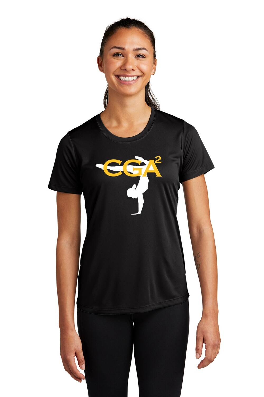 Women's Short Sleeve Performance Tee-Black Or DK Grey Women's Short Sleeve Performance Tee-Black Or DK Grey