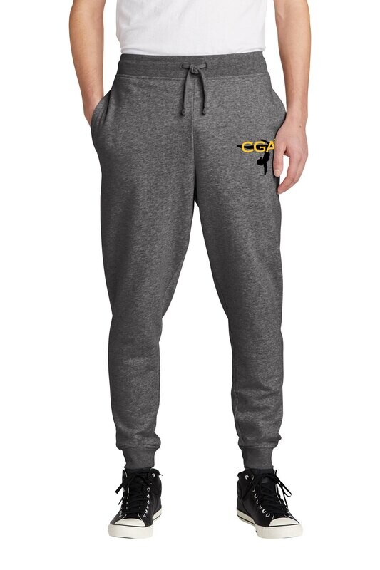 Unisex V.I.T.  Fleece Sweatpant-Black/Dk Heather Grey