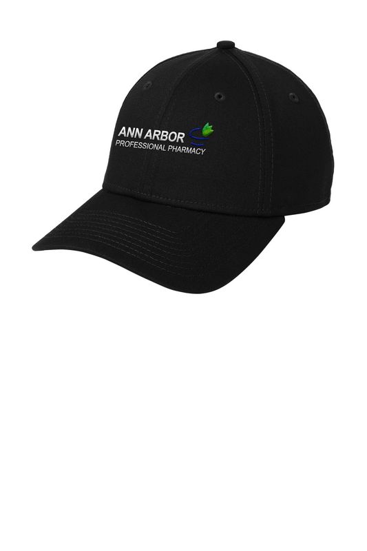 Structured Stretch Cotton Cap-Black