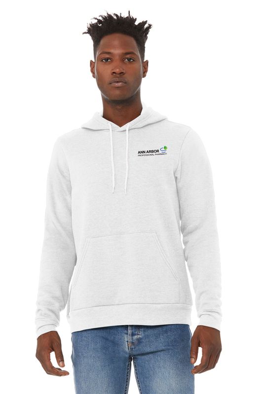 Unisex Sponge Fleece Pullover Hooded Sweatshirt-Black or Ash