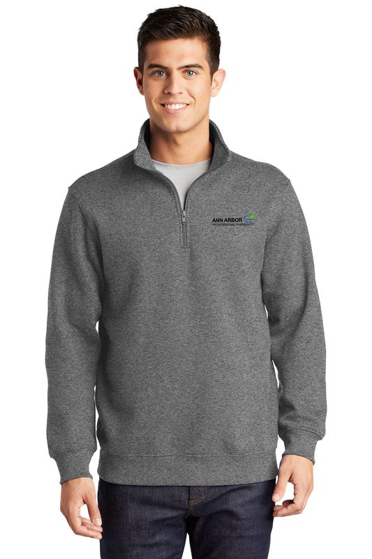 Unisex 1/4-Zip Sweatshirt-Black or Heather Grey