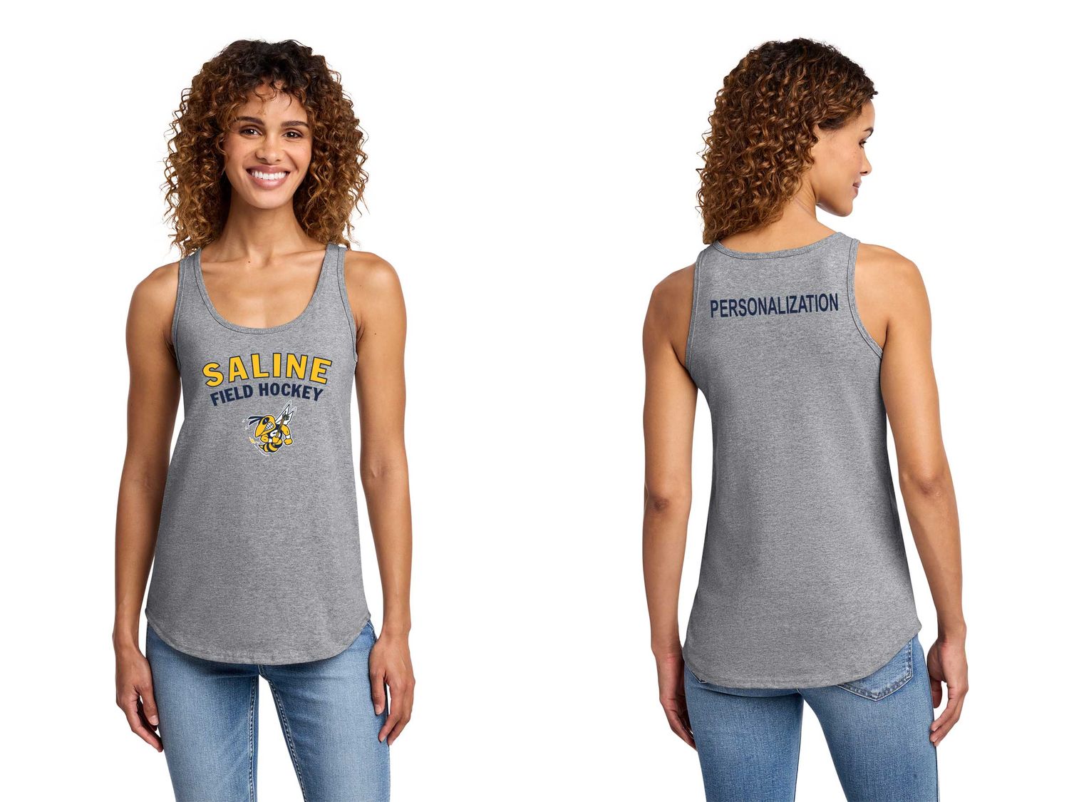 Ladies Core Cotton Tank Top -Navy, Heather Grey Ladies Core Cotton Tank Top -Navy, Heather Grey