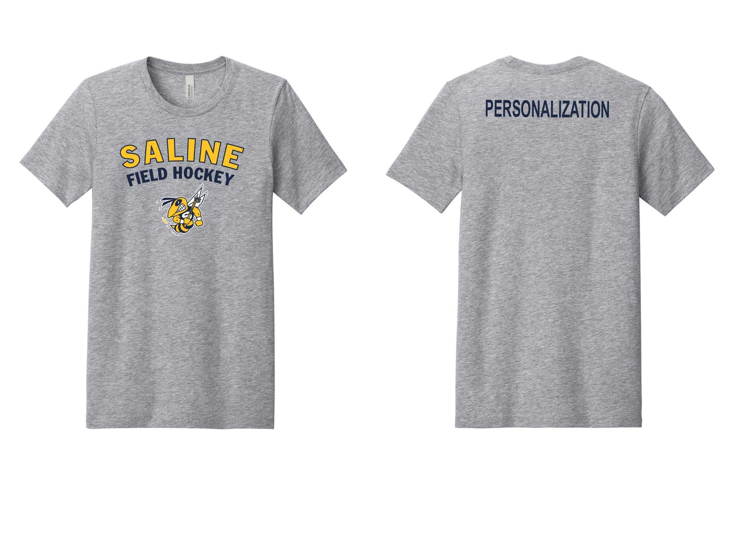 Unisex Heather CVC Short Sleeve Tee - Grey or Navy Unisex Heather CVC Short Sleeve Tee - Grey or Navy
