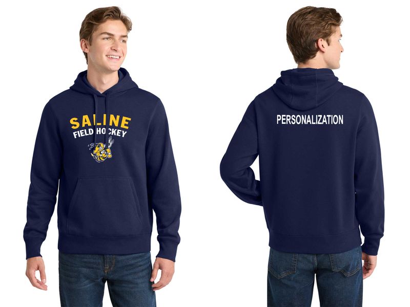 Unisex Pullover Hooded Sweatshirt -Navy, Heather Grey
