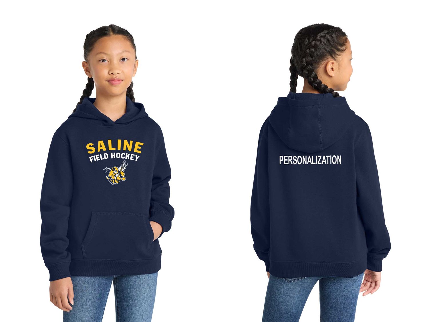 Youth Pullover Hooded Sweatshirt -Navy Youth Pullover Hooded Sweatshirt -Navy