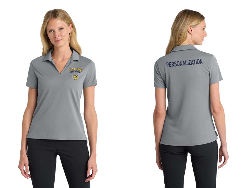 Nike Ladies Dri-FIT Micro Pique 2.0 Polo - Navy, Grey, White