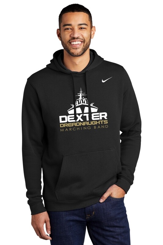 Unisex Nike Club Fleece Hoodie - Black/Heather Grey