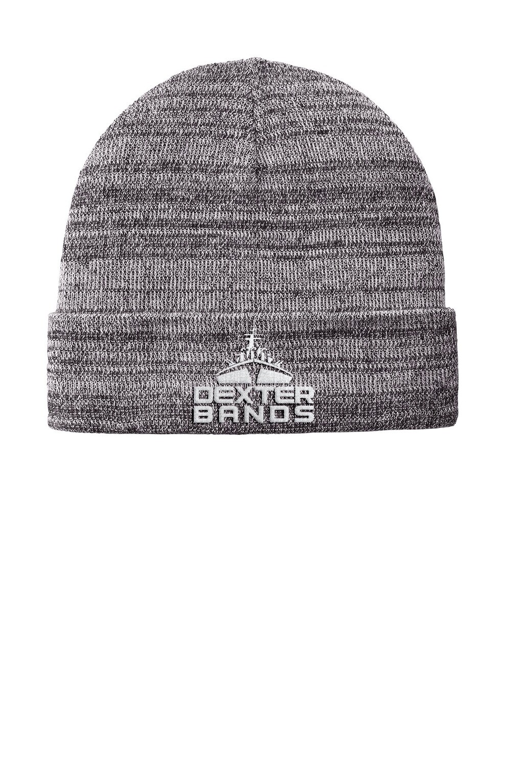Knit Cuff Heathered Beanie - Black/Heather Grey