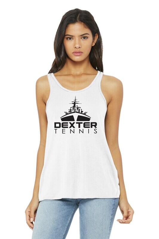 Women’s Flowy Racerback Tank - Black, White, Black Marble