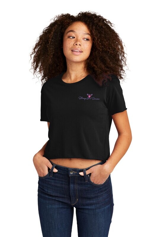 Women’s Festival Cali Crop Tee - White/Black/Charcoal