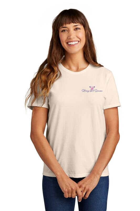 Ladie's Port & Company Essential Tee - White/Natural/Charcoal