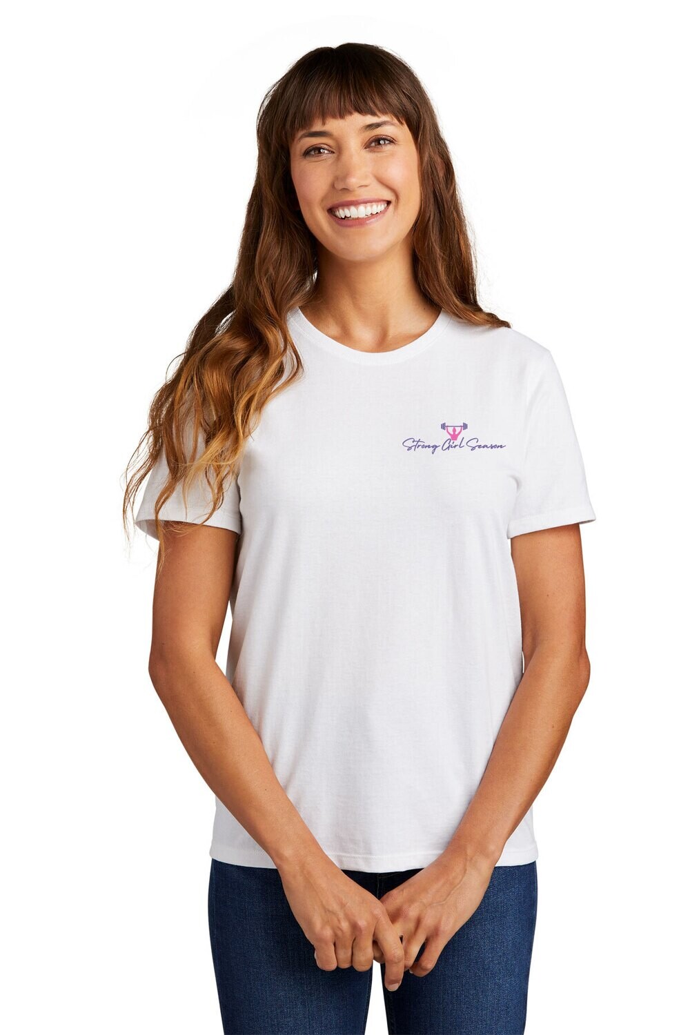 Ladie's Port & Company Essential Tee - White/Natural/Charcoal Ladie's Port & Company Essential Tee - White/Natural/Charcoal