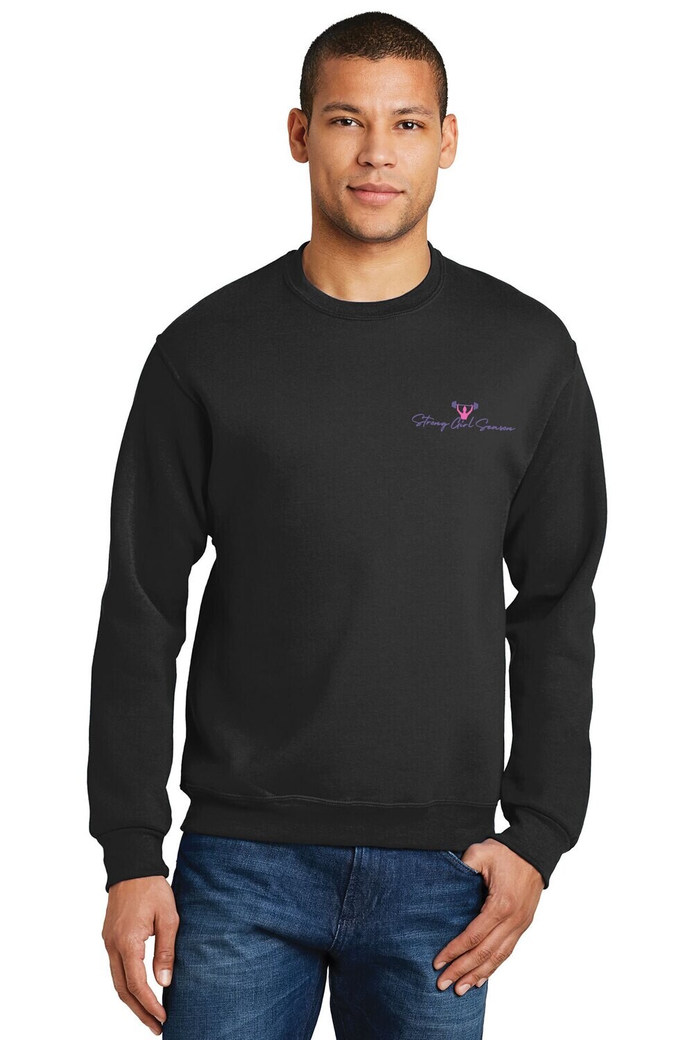 Unisex Jerzees NuBlend Crewneck Sweatshirt - Black/Rock Unisex Jerzees NuBlend Crewneck Sweatshirt - Black/Rock