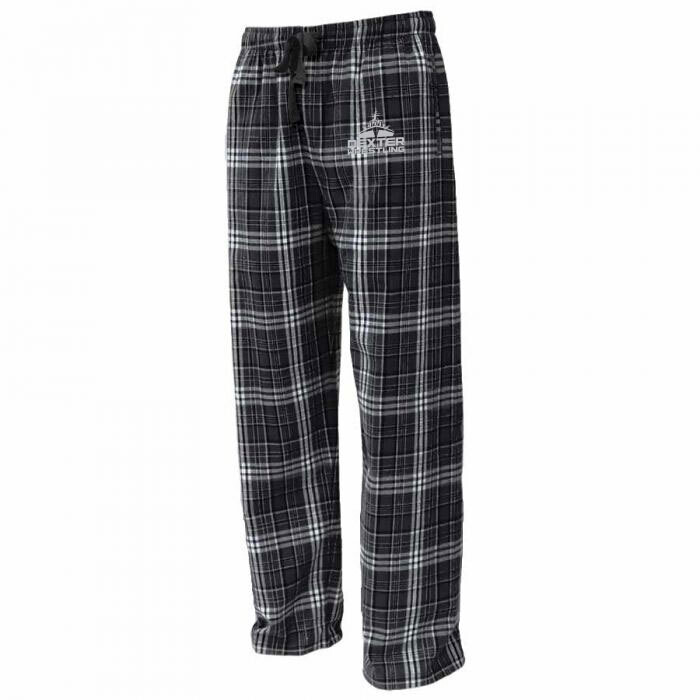Unisex Flannel Pants-Black/White