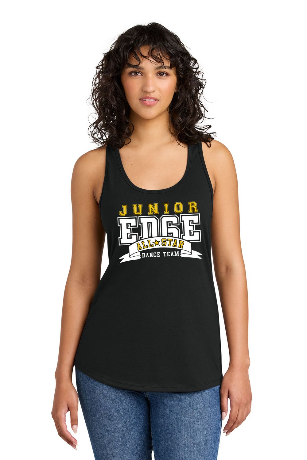JUNIOR EDGE Next Level Ladies' Ideal Racerback Tank-Black JUNIOR EDGE Next Level Ladies' Ideal Racerback Tank-Black