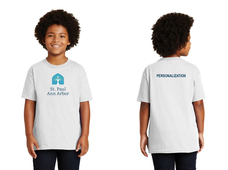 Youth Unisex Cotton Tee: Navy, Grey, White