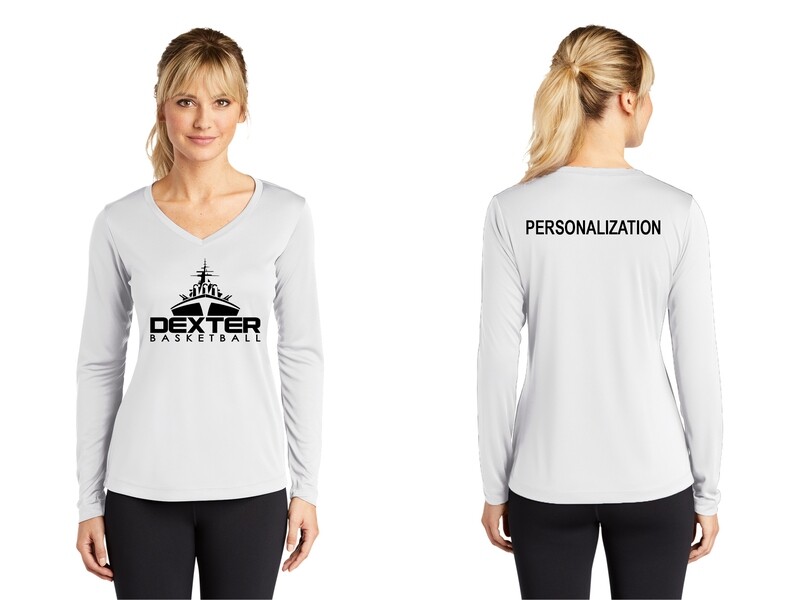 Ladies Long Sleeve Performance Shirt - Black, White, Silver, Iron Grey