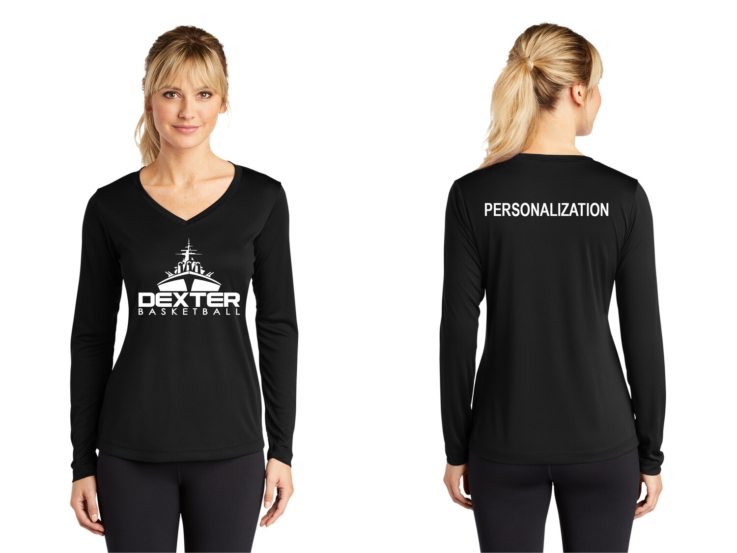 Ladies Long Sleeve Performance Shirt - Black, White, Silver, Iron Grey