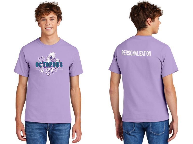 Short Sleeve Essential Cotton Tee- Athletic Heather/ Lavender/Dark Green/White