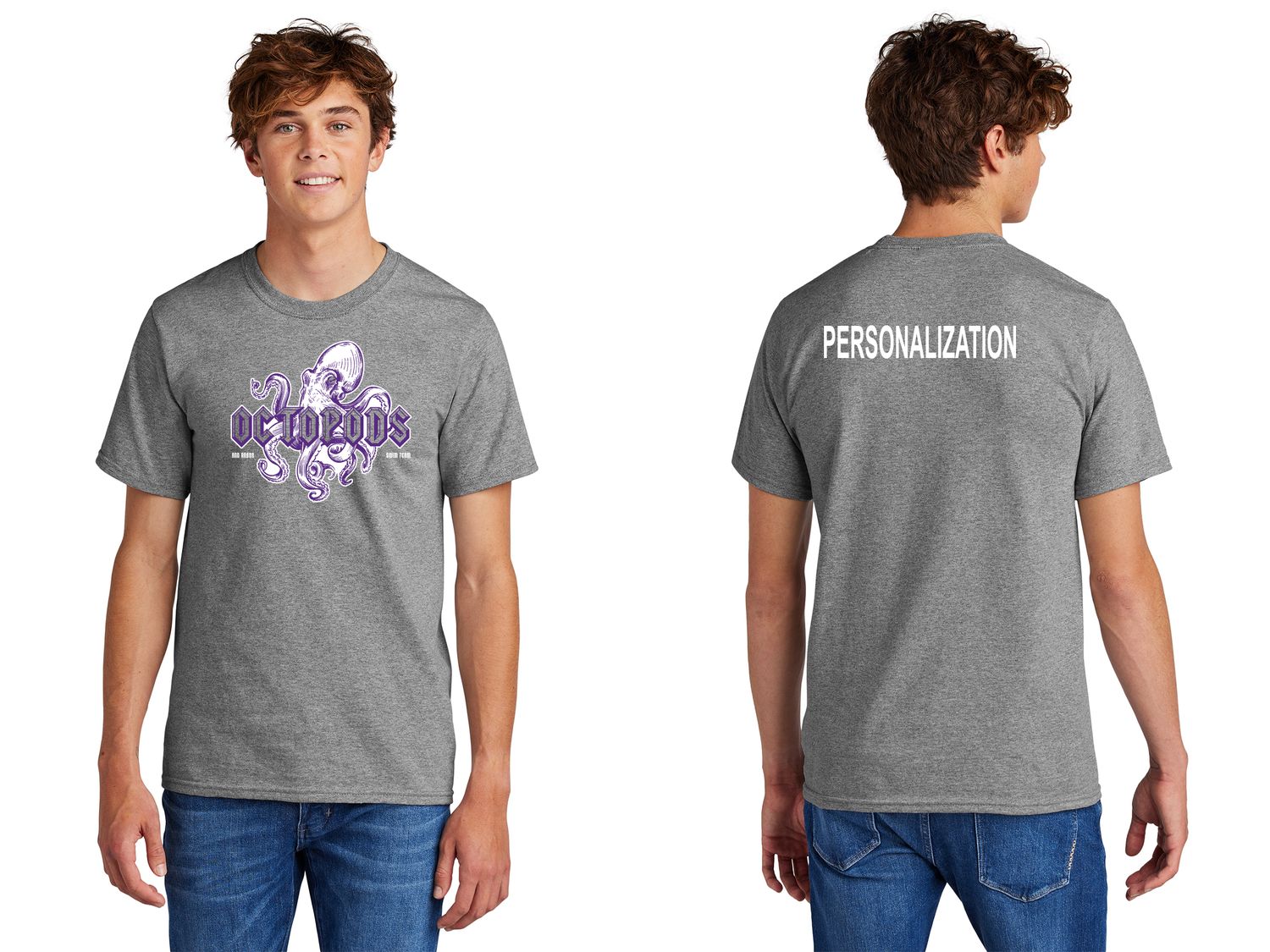 Short Sleeve Essential Cotton Tee- Athletic Heather/ Lavender/Dark Green/White