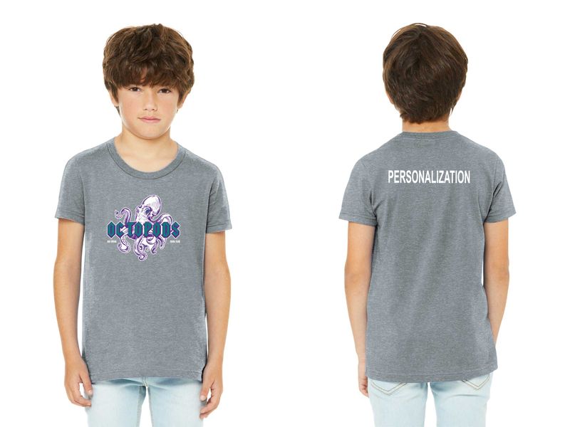 Youth CVC Heathered Short Sleeve Tee - Heather Grey