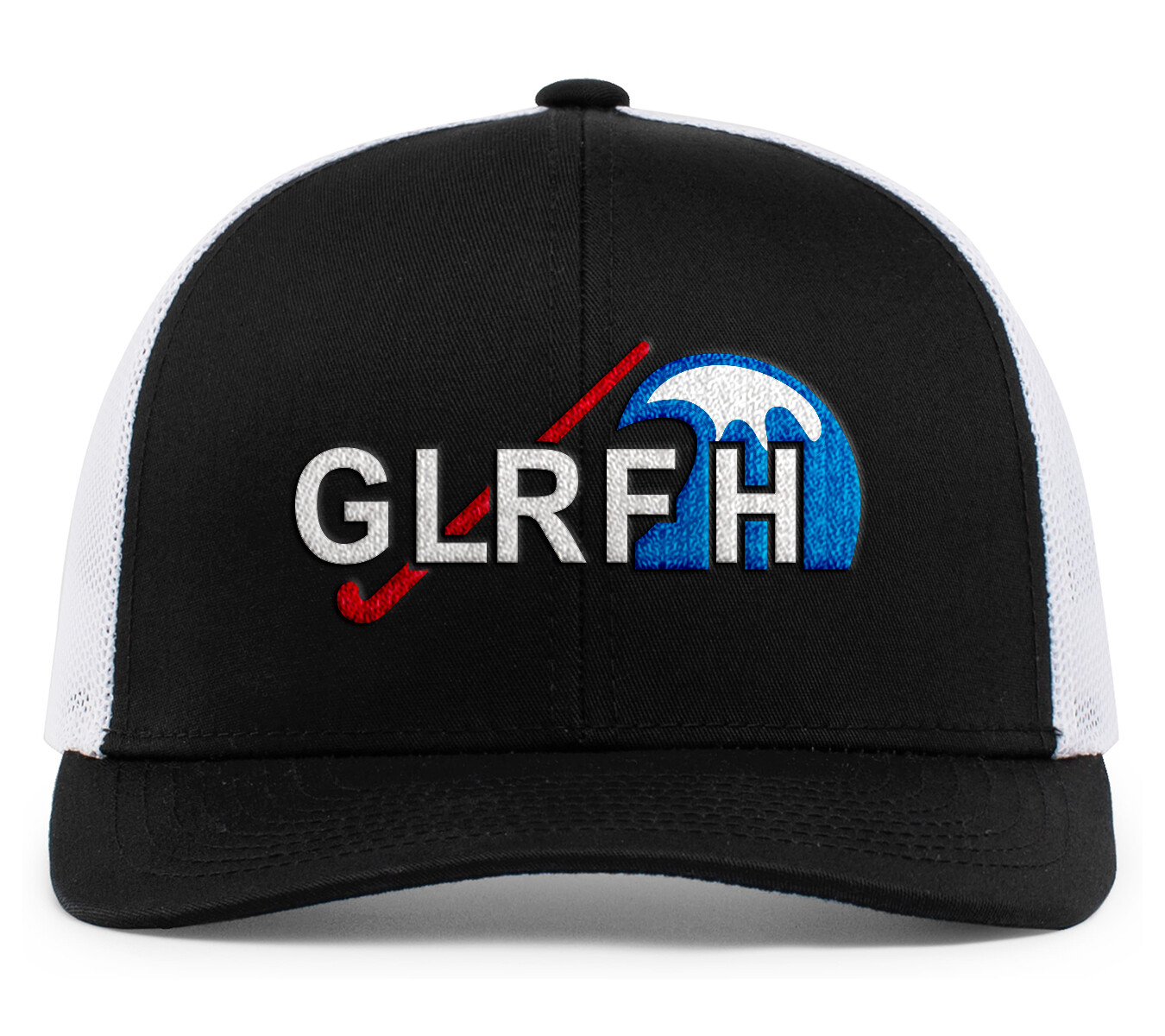 Trucker Snapback Cap (OSFA)- Black/ White, Red/White, Royal/White, Grey/White and White/White