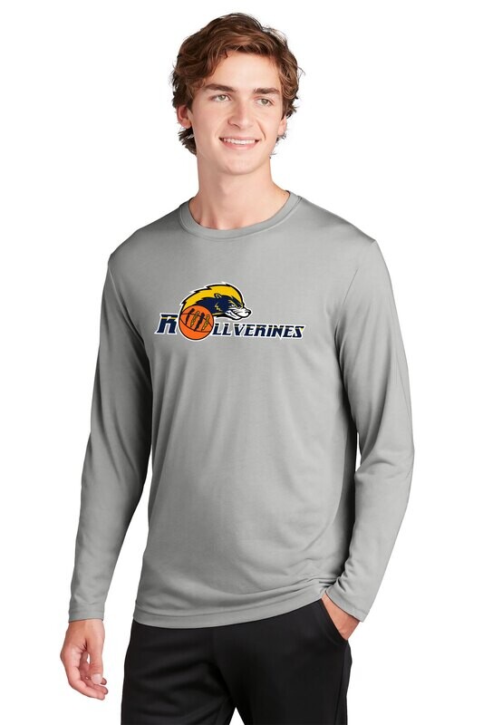 Long Sleeve Competitor™ Cotton Touch™ Tee- True Navy/ Silver