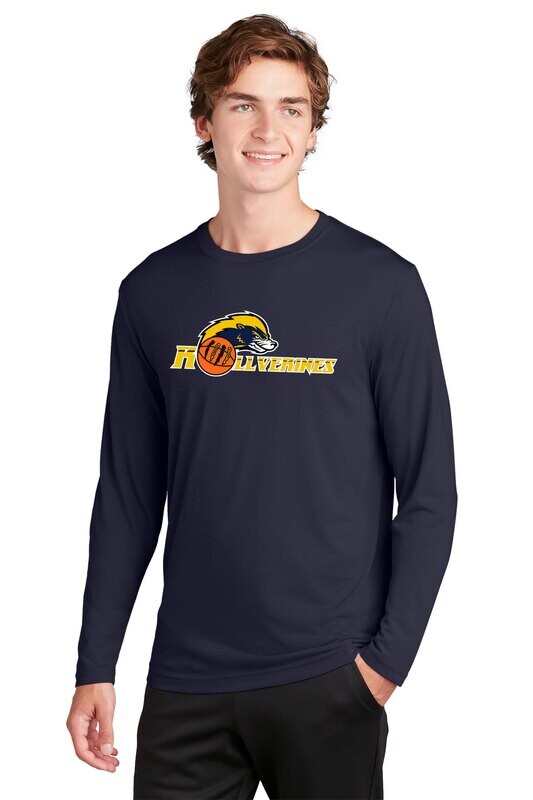 Long Sleeve Competitor™ Cotton Touch™ Tee- True Navy/ Silver Long Sleeve Competitor™ Cotton Touch™ Tee- True Navy/ Silver