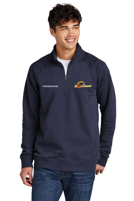 Sport-Tek Drive Fleece 1/4-Zip Pullover- True Navy/ Vintage Heather Sport-Tek Drive Fleece 1/4-Zip Pullover- True Navy/ Vintage Heather