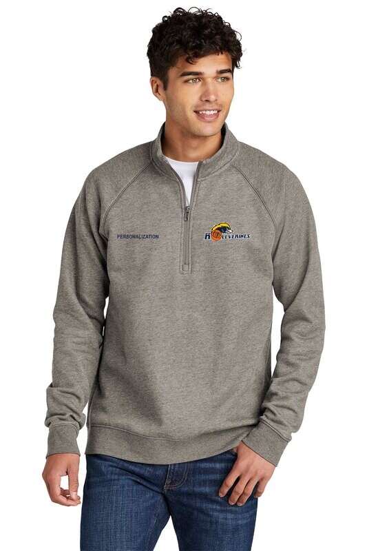 Sport-Tek Drive Fleece 1/4-Zip Pullover- True Navy/ Vintage Heather