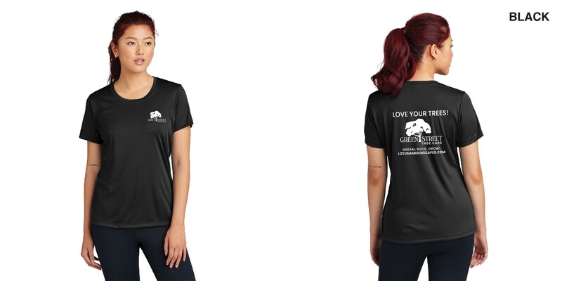 Ladies Performance Tee-Black, Silver, Deep Orange, Grey Concrete