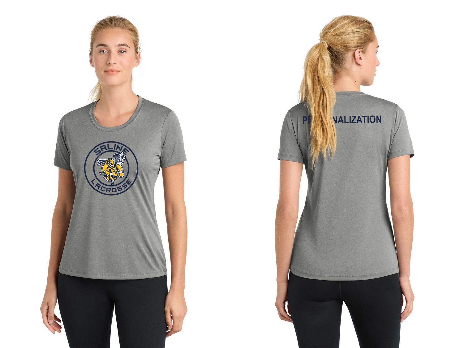 Women's Performance Tee - Navy/Grey