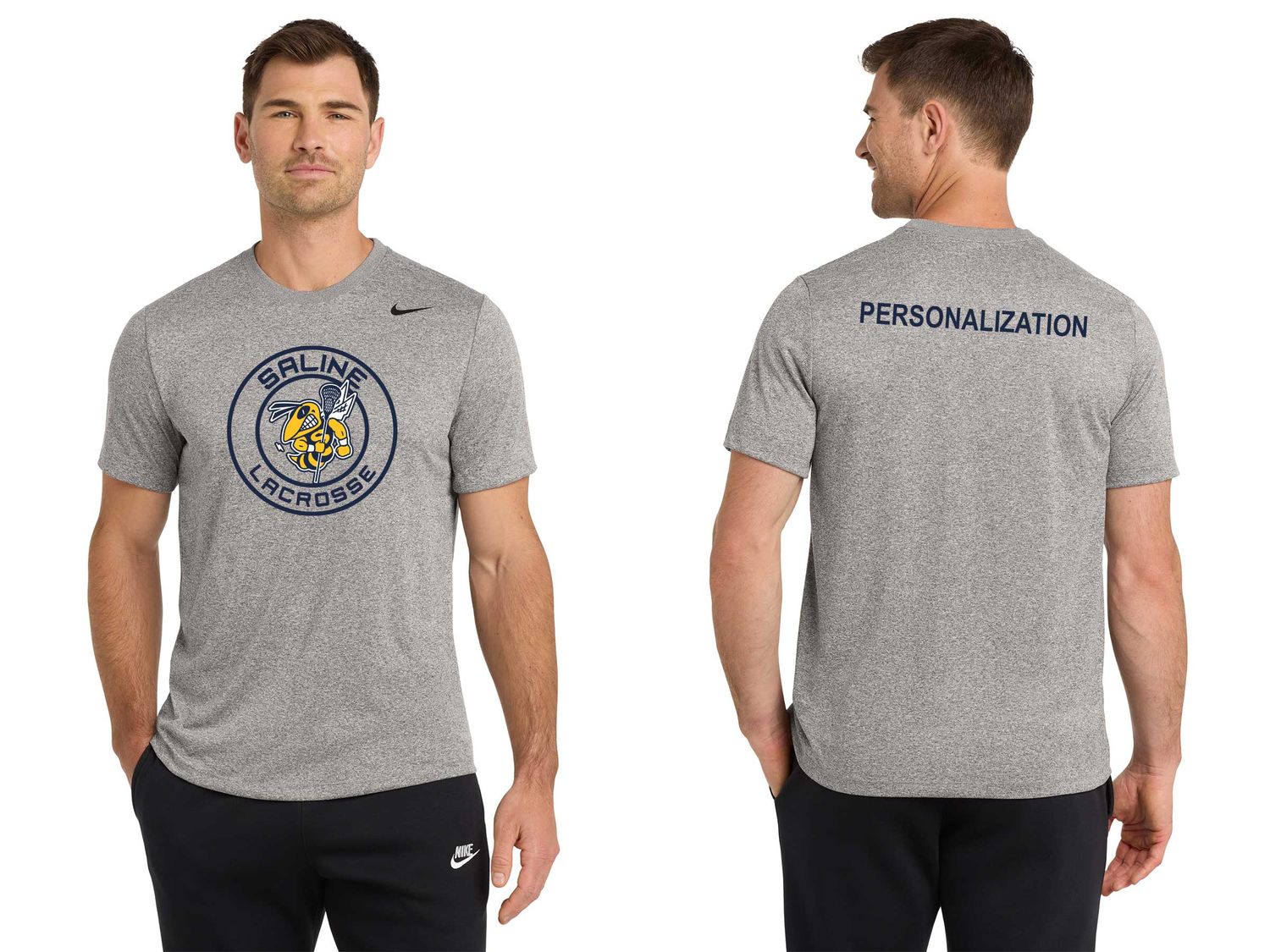 Nike Performance Short Sleeve Tee - Navy/ Grey/White Nike Performance Short Sleeve Tee - Navy/ Grey/White