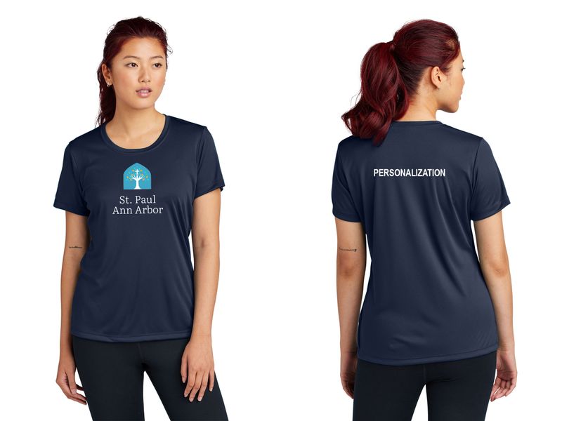 Ladies Performance Tee-Navy