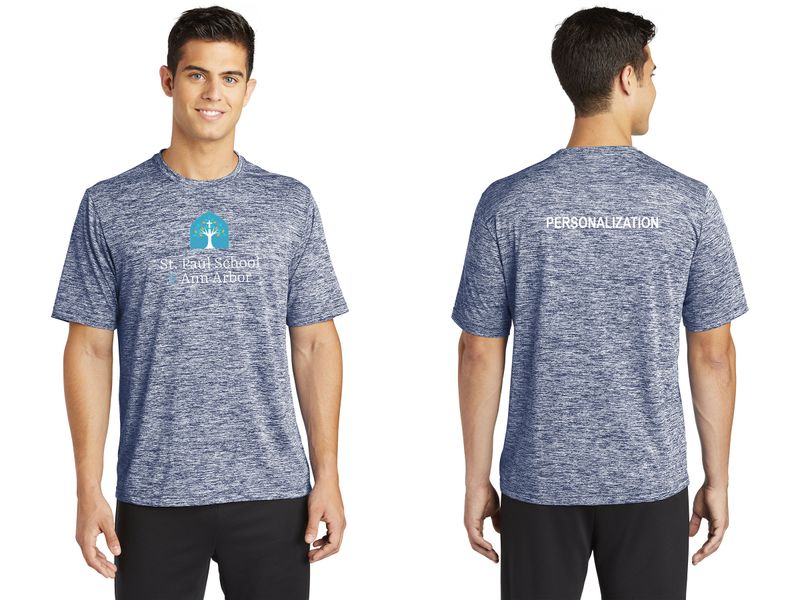 Unisex Electric Heather Sport T-shirt: Navy