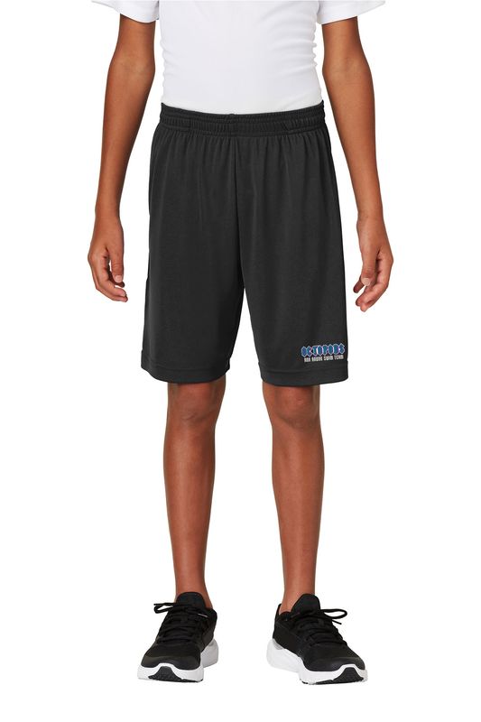 Youth PosiCharge Competitor Pocketed Short- Iron Grey/ Black