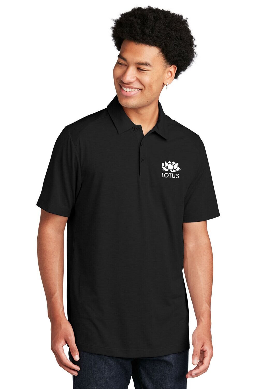Sport-Tek PosiCharge Tri-Blend Wicking Polo- Black/ Dark Grey/ Light Grey Sport-Tek PosiCharge Tri-Blend Wicking Polo- Black/ Dark Grey/ Light Grey