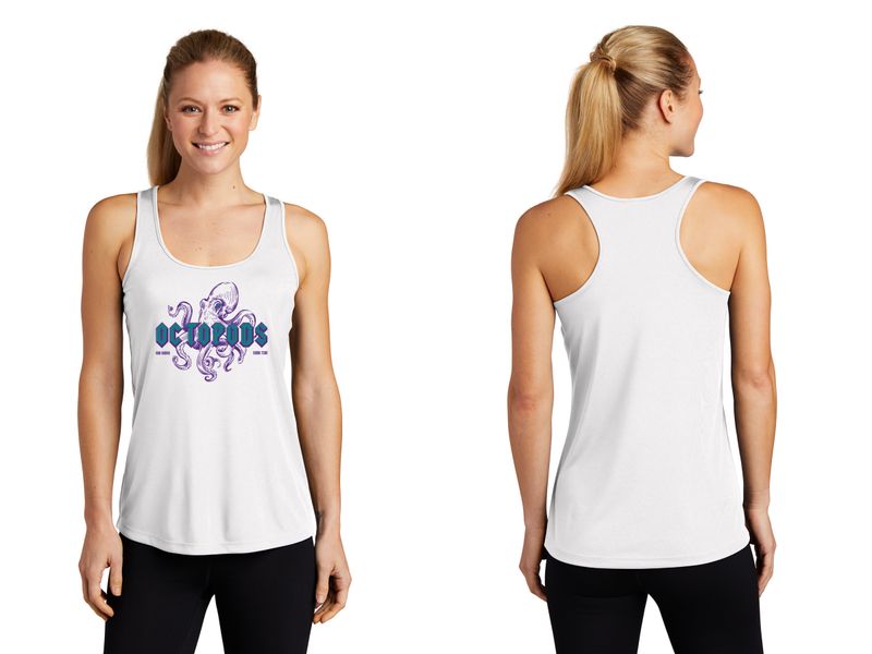 Sport-Tek Ladies Performance Racerback Tank- Purple, Grey, White