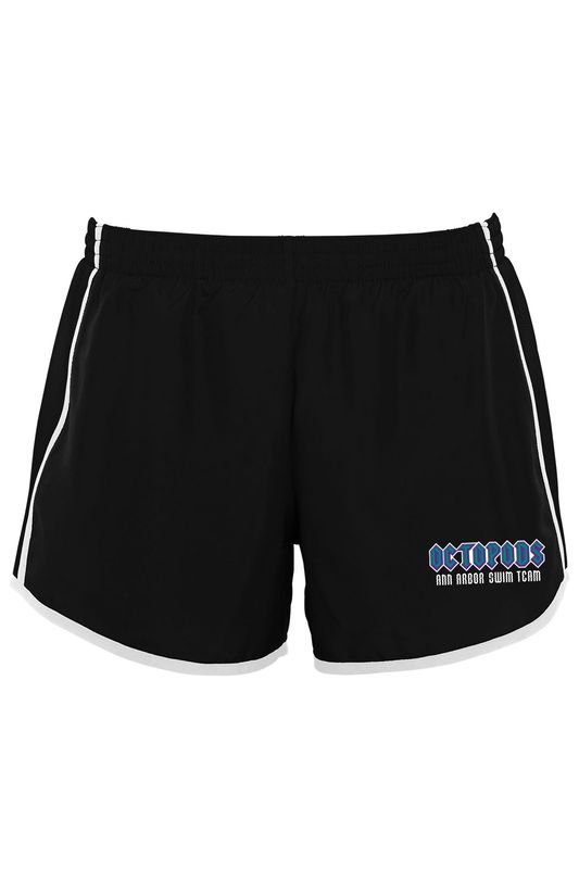 Women's Augusta Pulse Shorts (Girls Sizes Available) - Black/White and Dark Green/ White