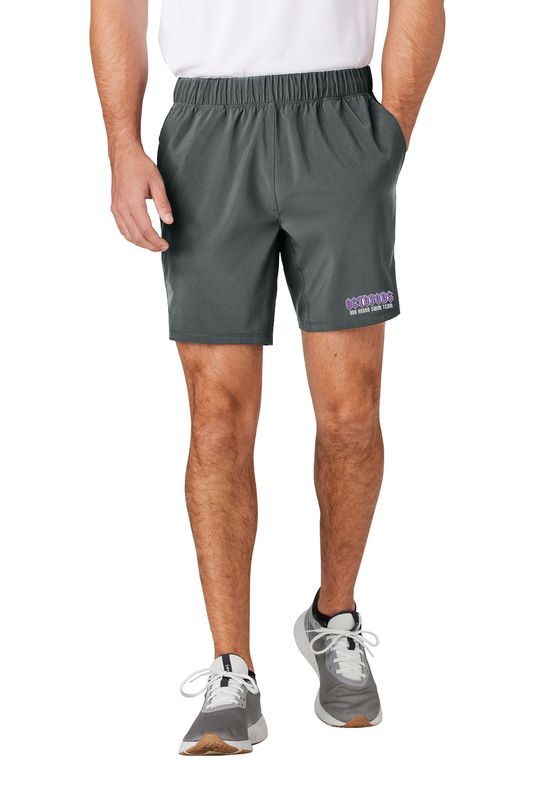 Sport-Tek Repeat 7" Short- Black/ Grey