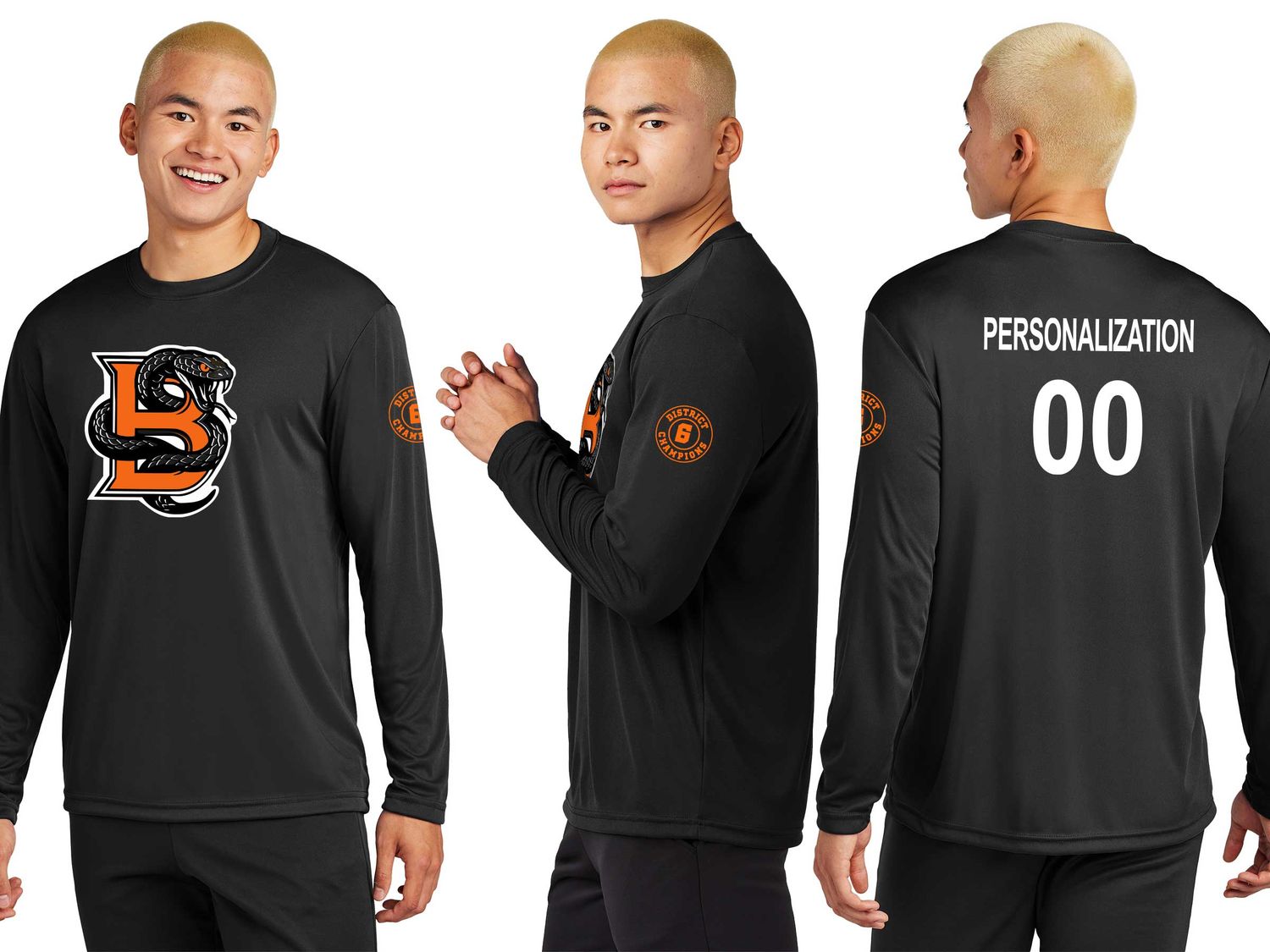 Adult Long Sleeve Performance- Black