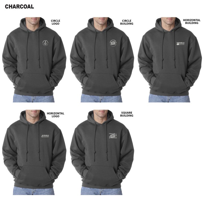 Bayside- USA Made Hooded Sweatshirt-Black, Charcoal, Charcoal Heather, Dark Ash, Navy, Royal