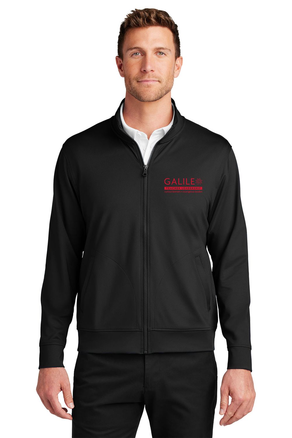 Port Authority C-FREE Double Knit Full-Zip- Black, Grey Port Authority C-FREE Double Knit Full-Zip- Black, Grey