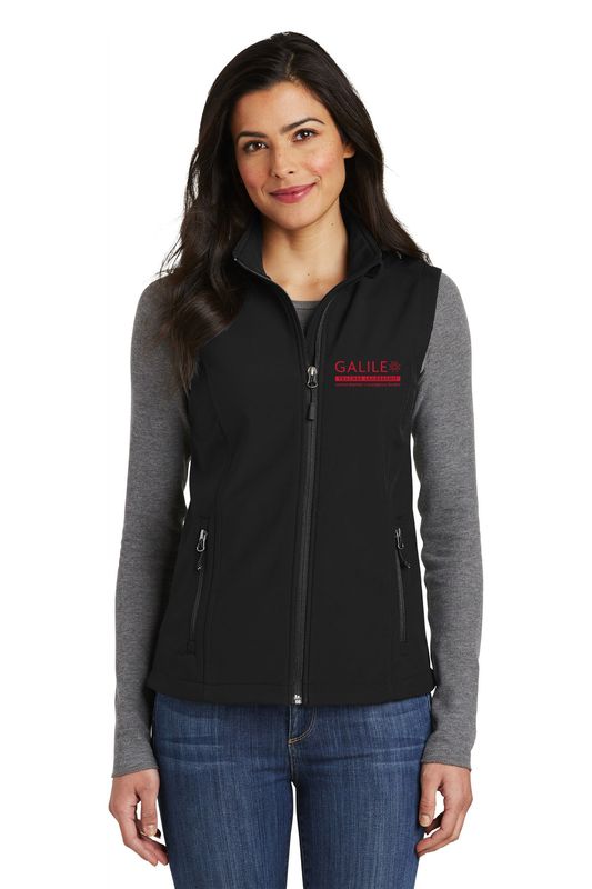 Ladies Core Soft Shell Vest - Black, Dark Grey