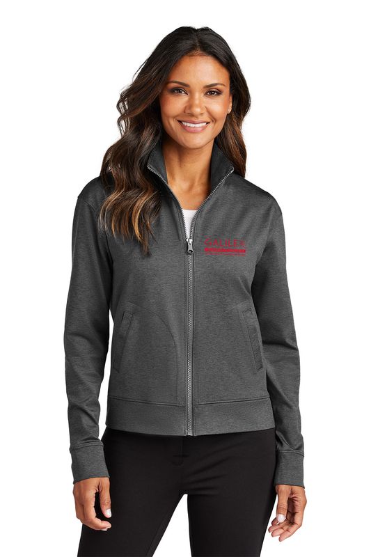 Port Authority Ladies C-FREE Double Knit Full-Zip- Black, Grey