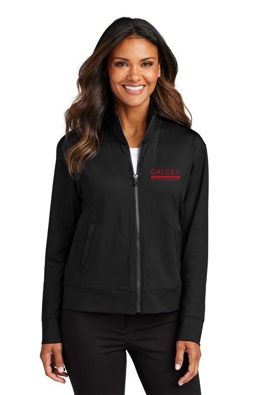 Port Authority Ladies C-FREE Double Knit Full-Zip- Black, Grey Port Authority Ladies C-FREE Double Knit Full-Zip- Black, Grey