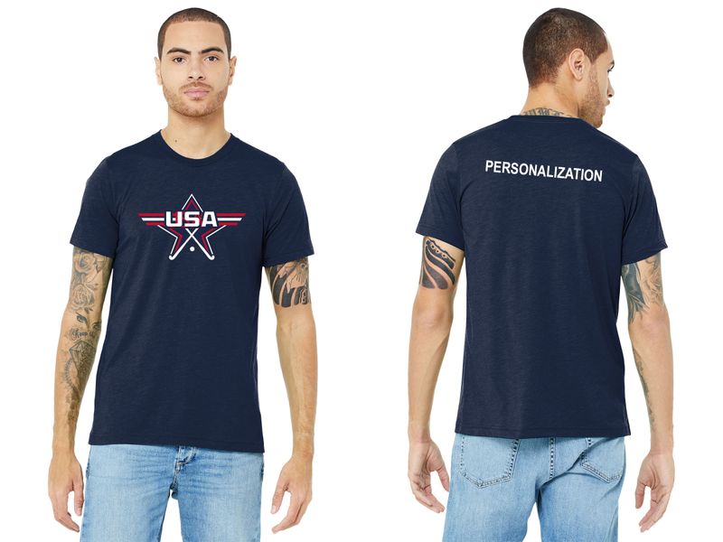 Adult Triblend Soft Short Sleeve Tee Shirt- Solid Navy, White, Black