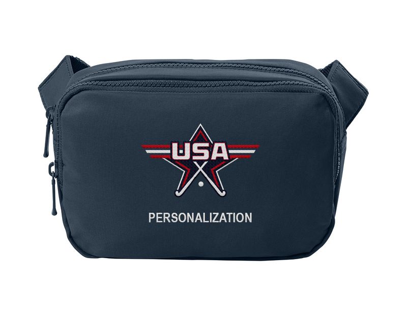 Port Authority Matte Dual-Compartment Crossbody Bag- Navy, Black