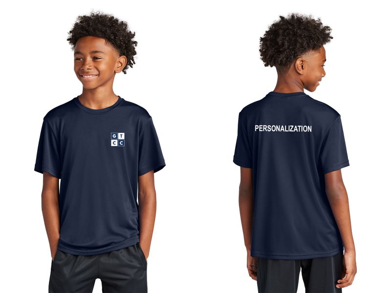 Youth Performance Short Sleeve T -Navy, Silver, Carolina Blue, White