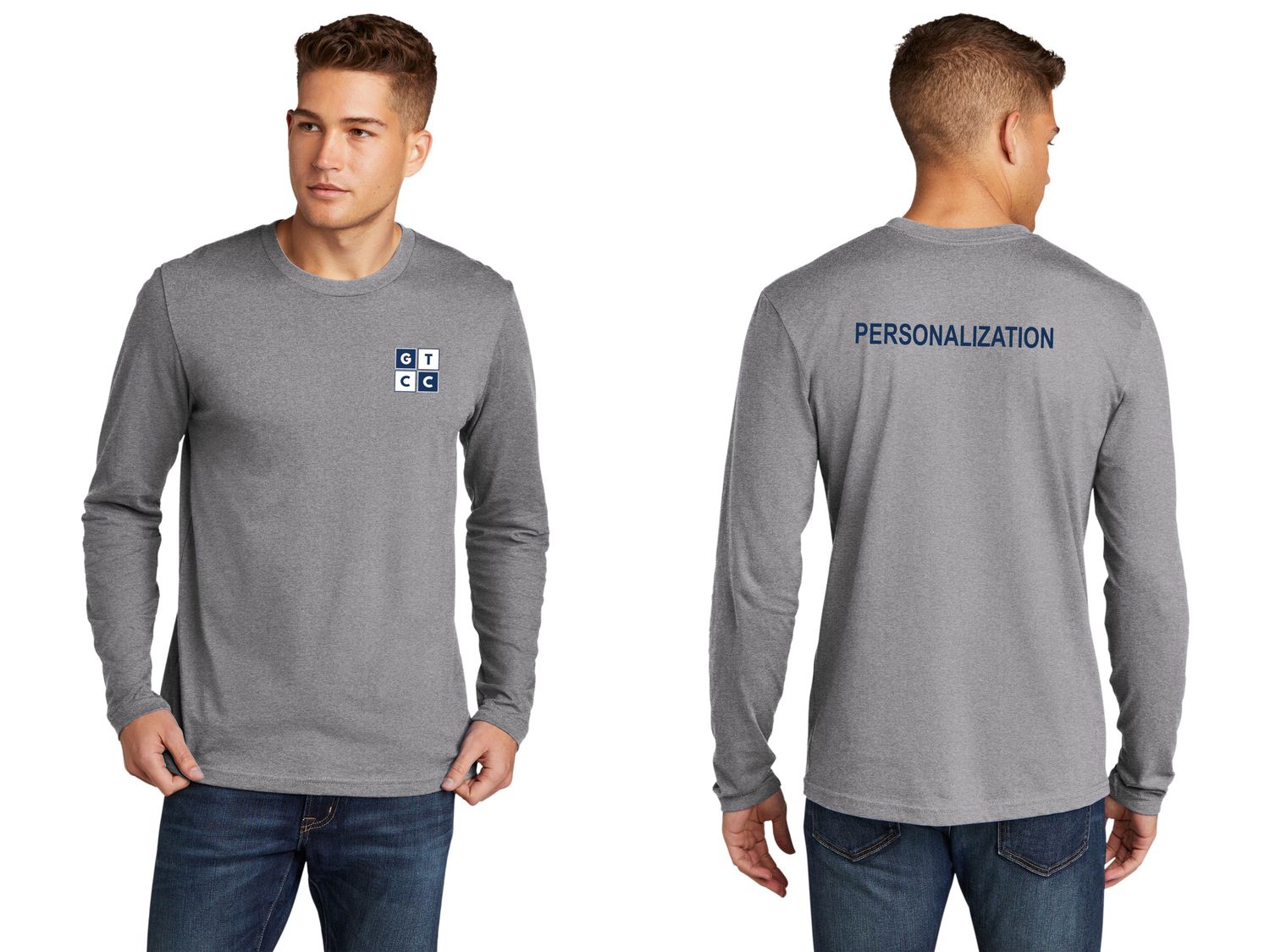 Adult Next Level Apparel Cotton Long Sleeve Tee- Heather Grey, Navy, White, Royal Adult Next Level Apparel Cotton Long Sleeve Tee- Heather Grey, Navy, White, Royal